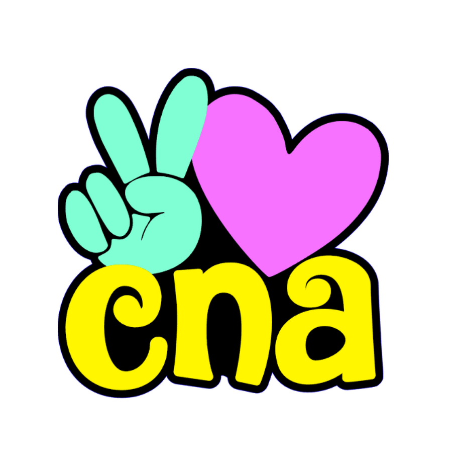 Peace Love CNA Badge Reel Blank