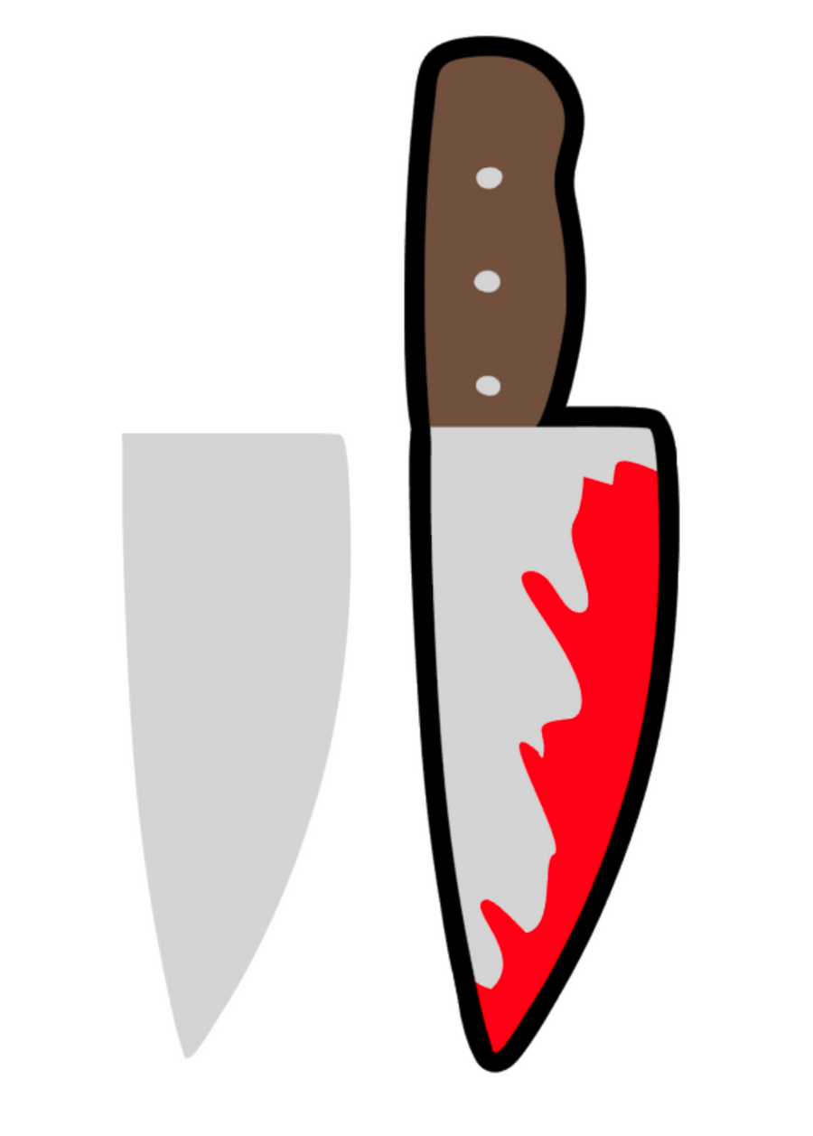 Bloody Knife Acrylic Blank