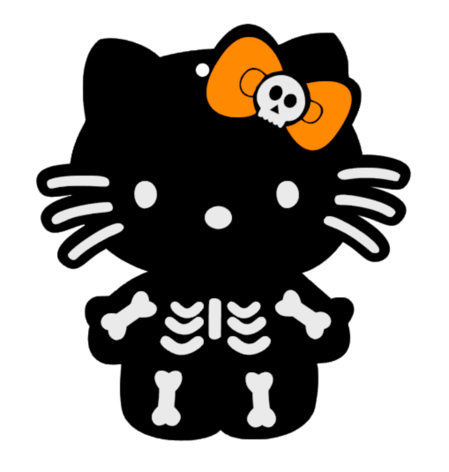 Skeleton Kitty Acrylic Blank