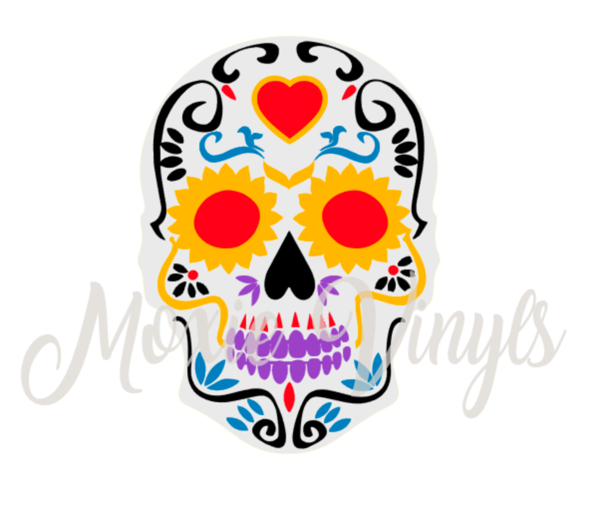 Sugar Skull White DECAL