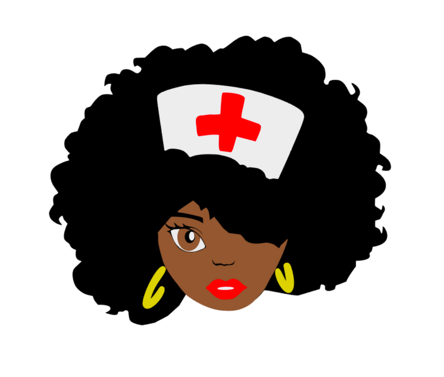 African American Nurse DECAL