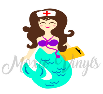 Mermaid Nurse DECAL
