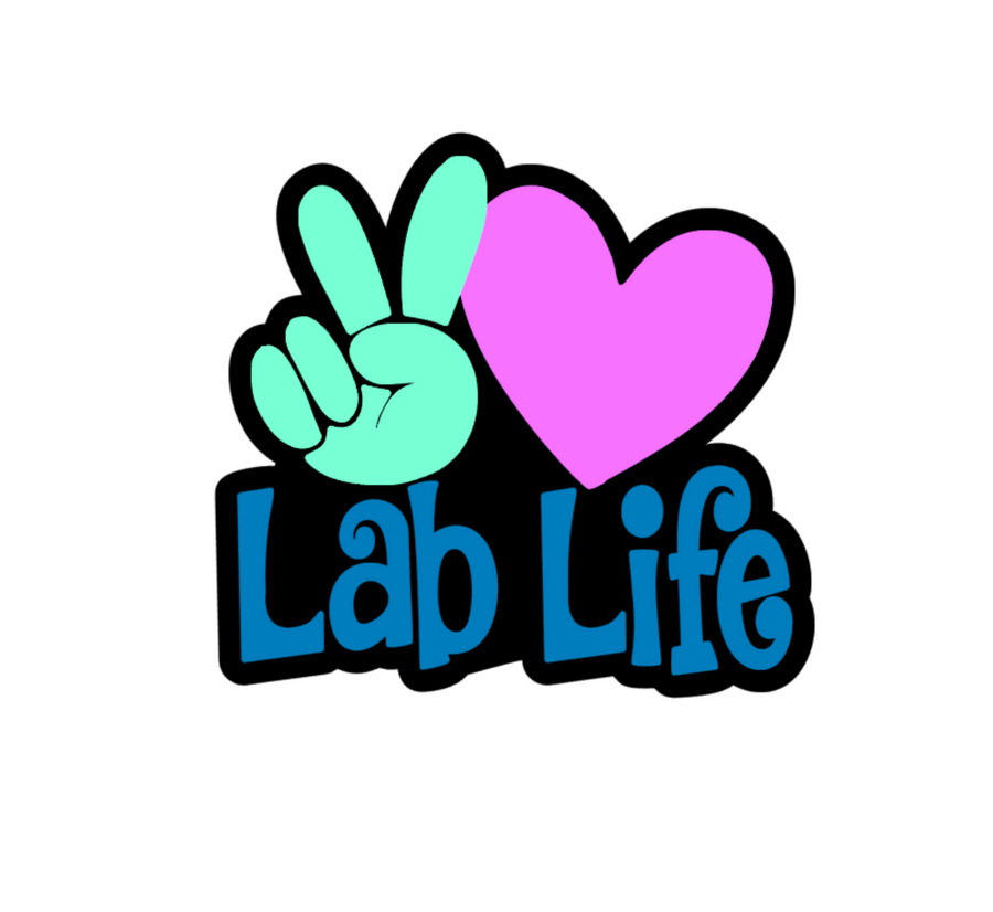 Peace Love Lab Life Badge Reel Blank