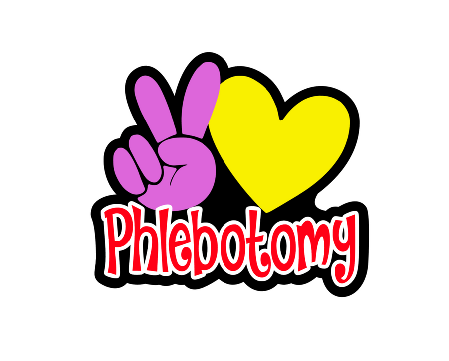 Peace Love Phlebotomy Badge Reel Blank