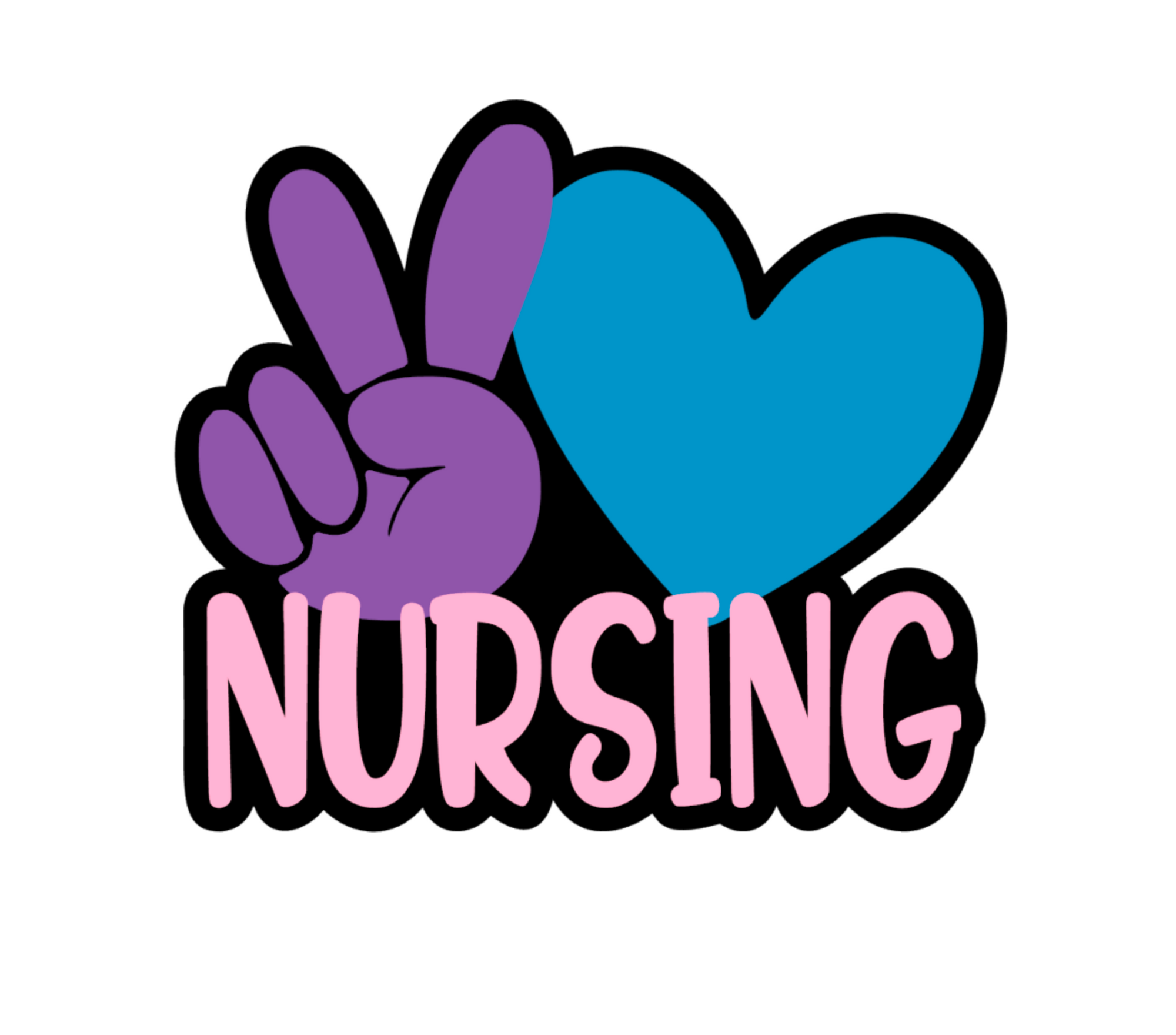 Peace Love Nursing Acrylic Badge Reels