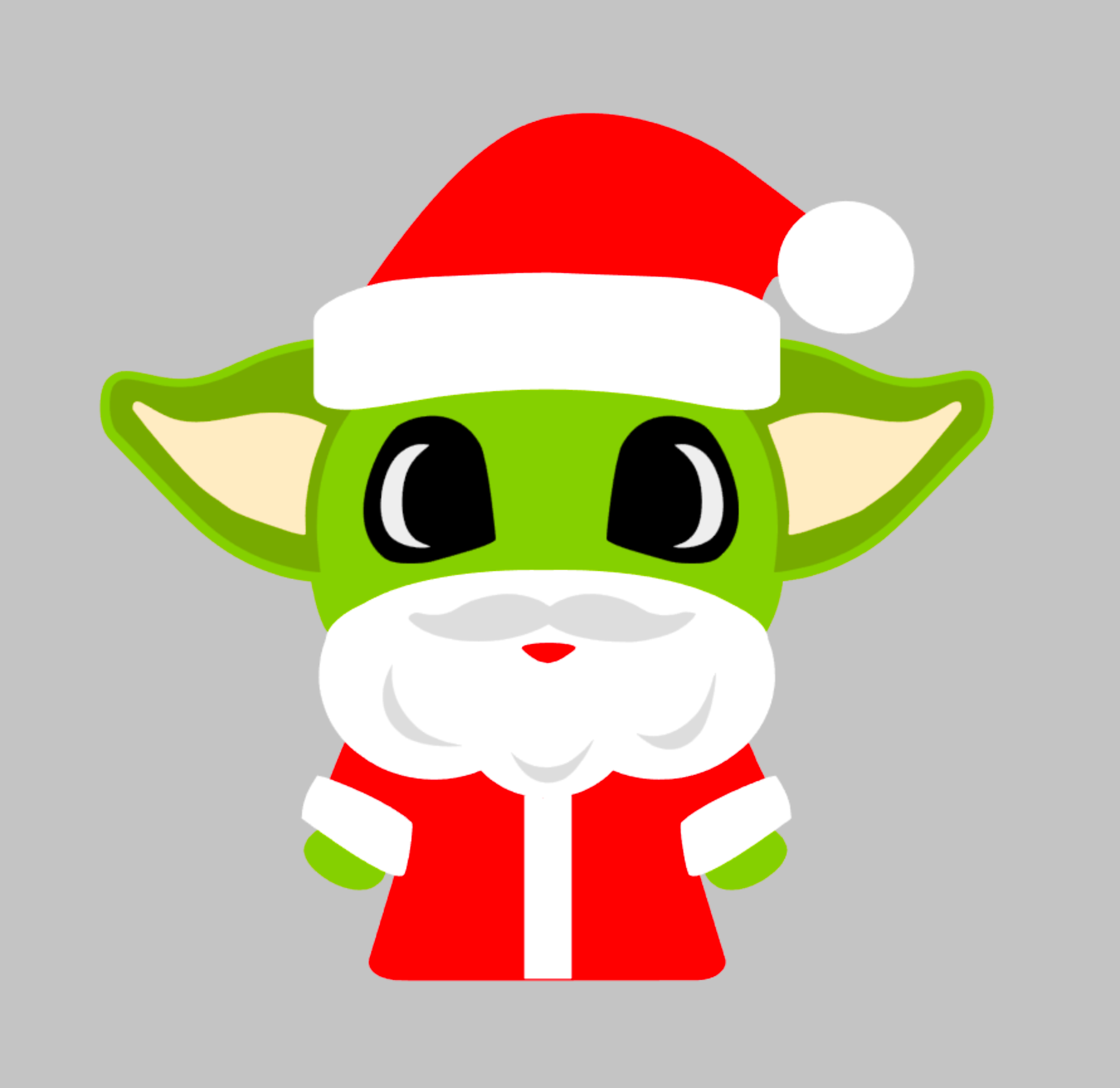 Baby Alien Santa DECAL