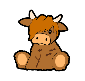 Baby Highland Cow Acrylic Blanks