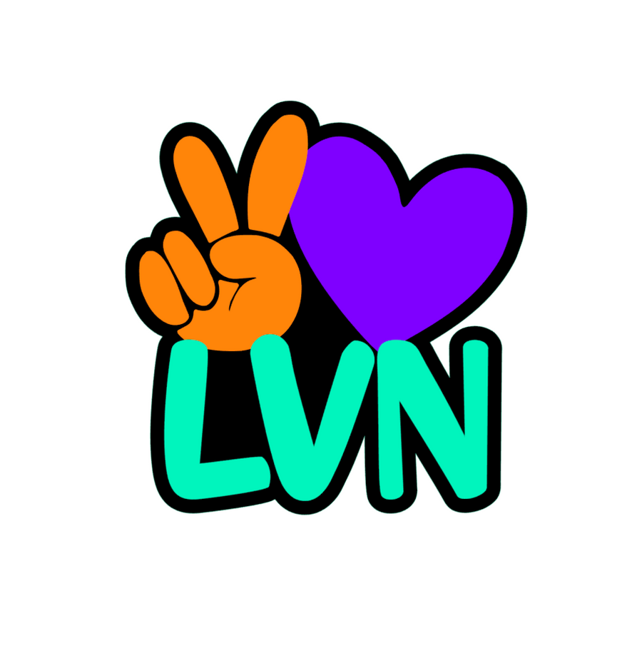 Peace Love LVN Nursing Badge Reel Blank
