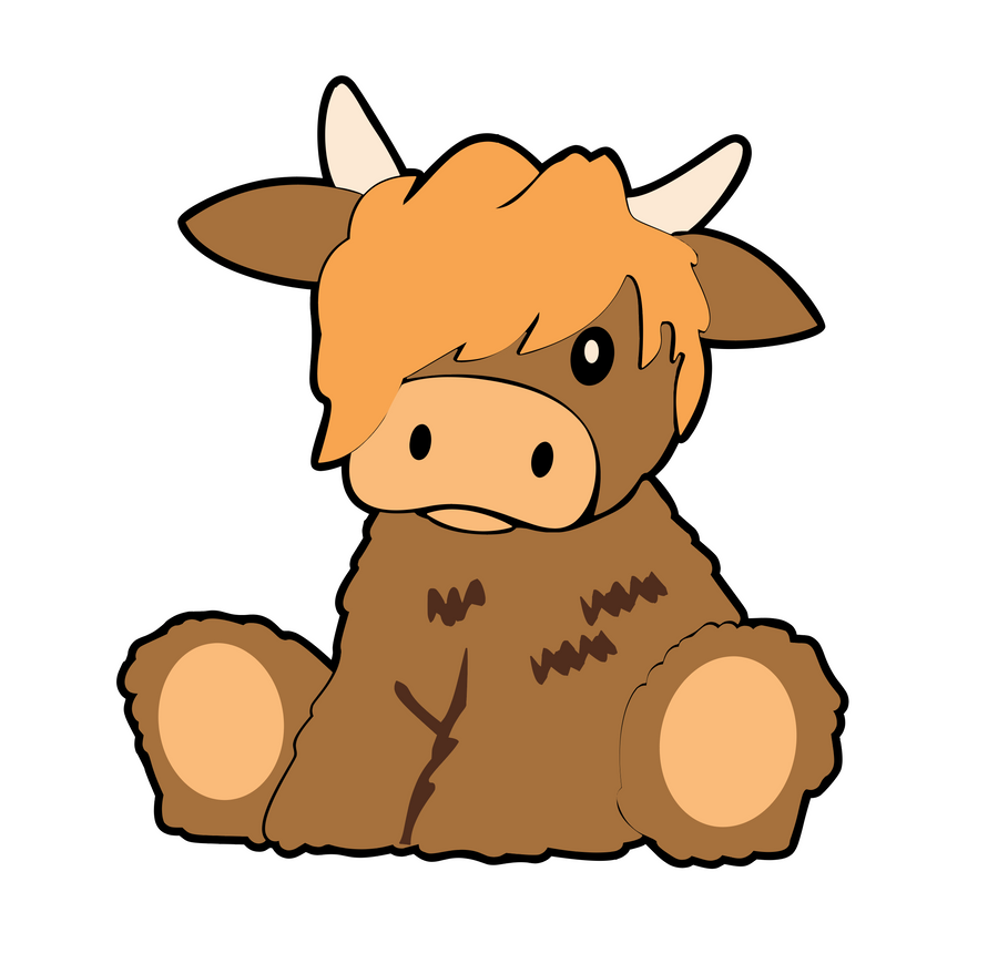 Baby Highland Cow Decal for Acrylic Blanks
