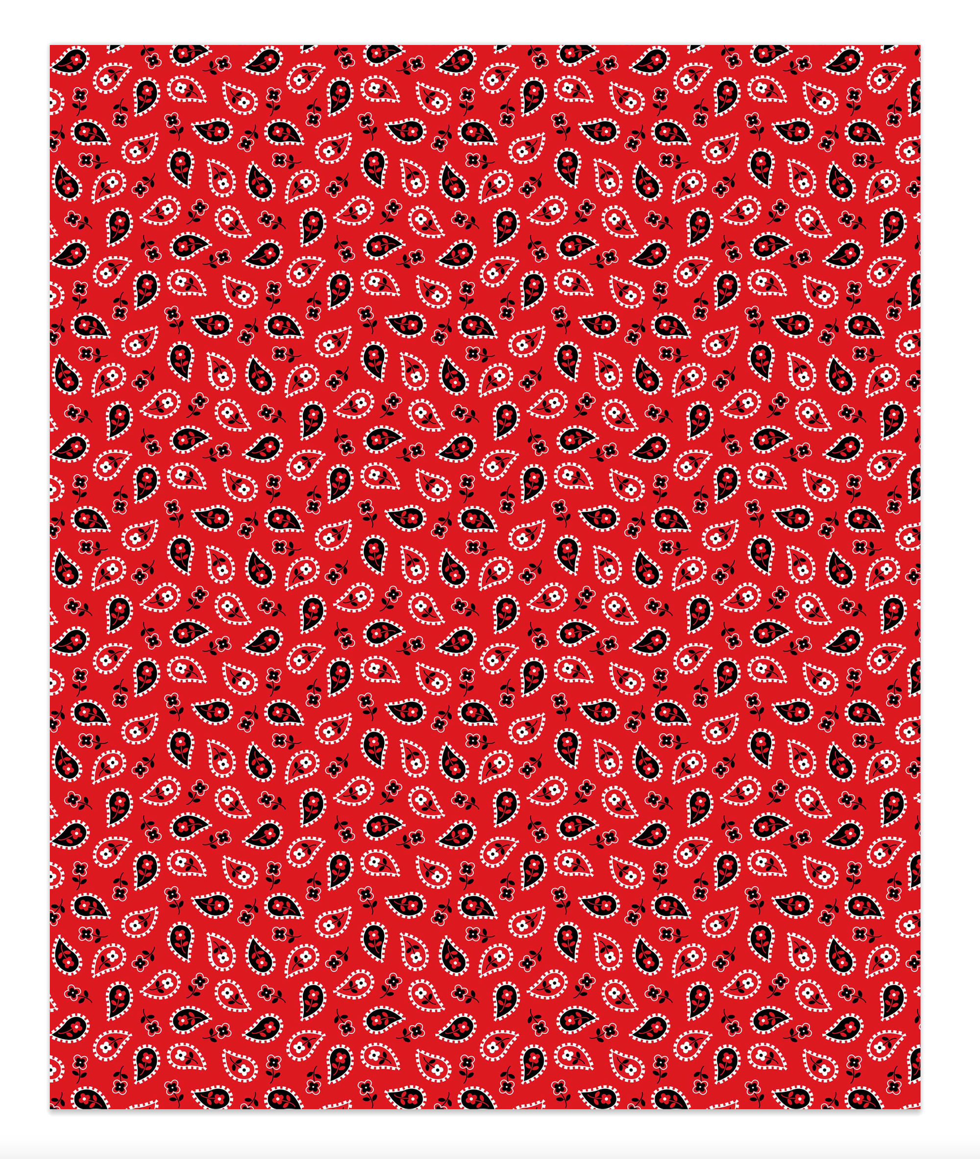 Red Bandana 3 Faux Leather