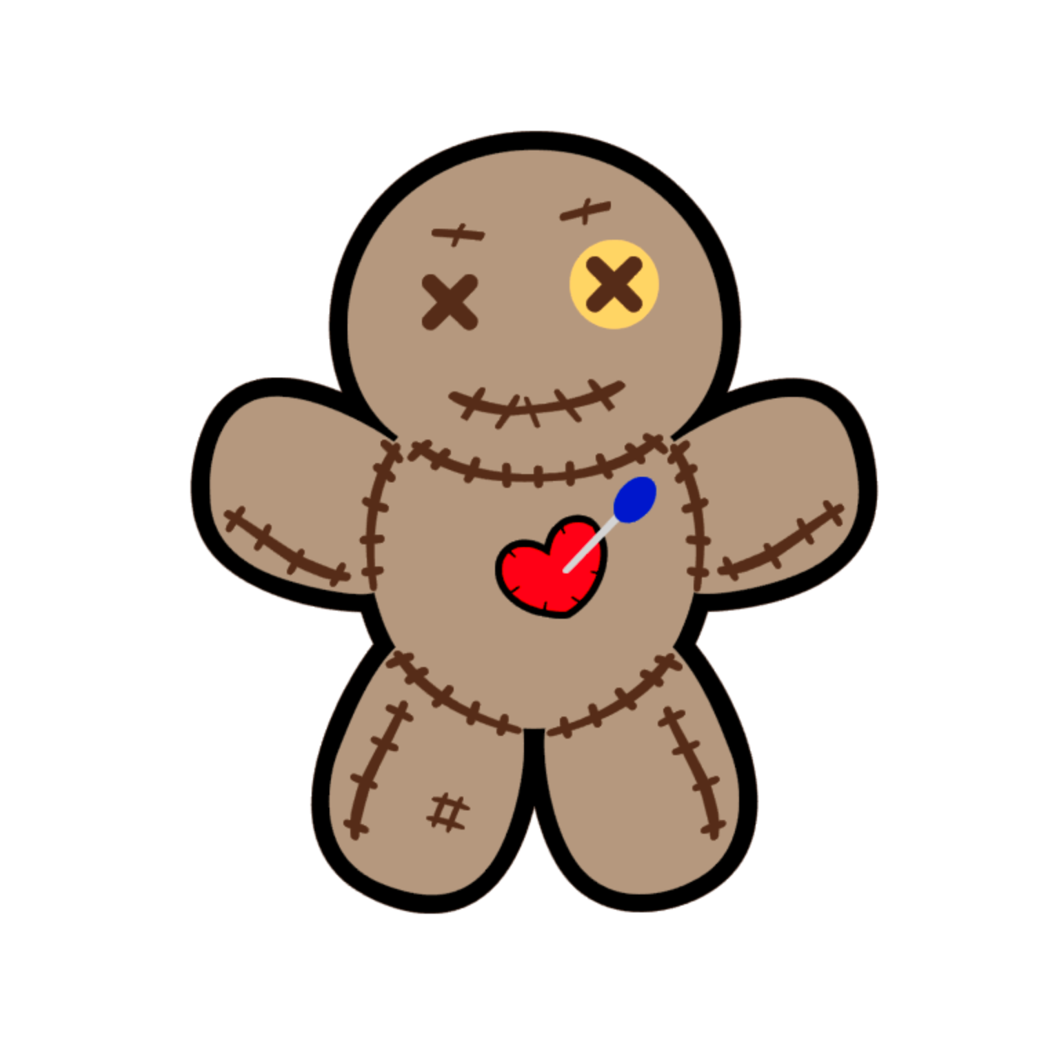 Voodoo Doll Acrylic Blanks for Halloween Crafts