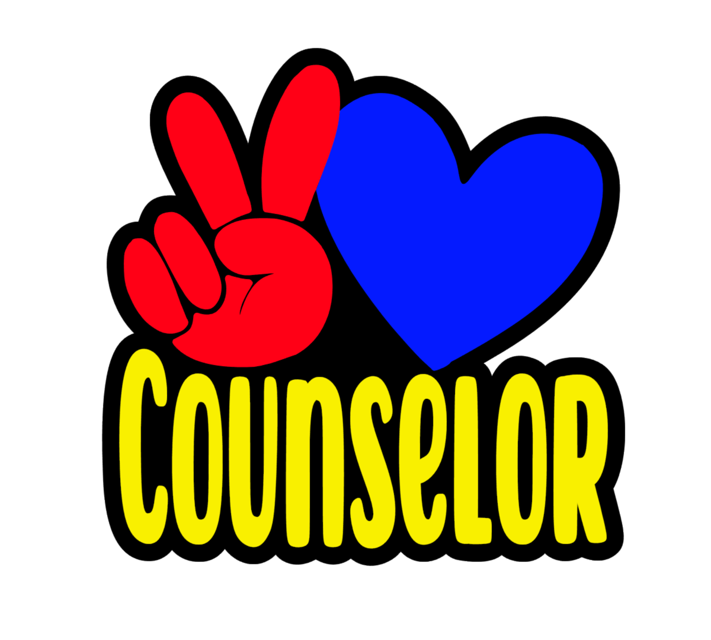 Peace Love Counselor Badge Reel Blank