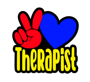 Peace Love Therapist Badge Reel Blank