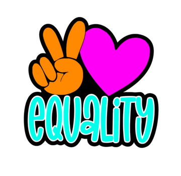 Peace Love Equality Badge Reel Blank