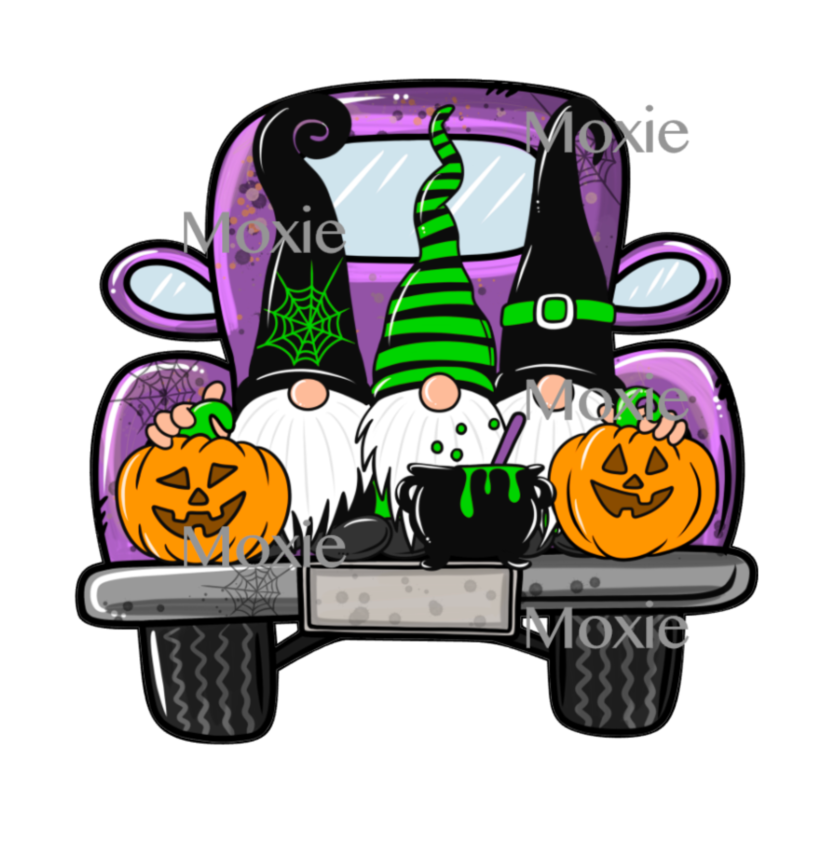 Halloween Truck Decal &amp; Acrylic Blank COMBO