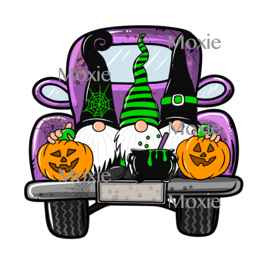 Halloween Truck Decal & Acrylic Blank COMBO