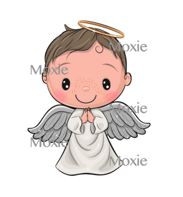 Boy Angel Decal & Acrylic Blank COMBO