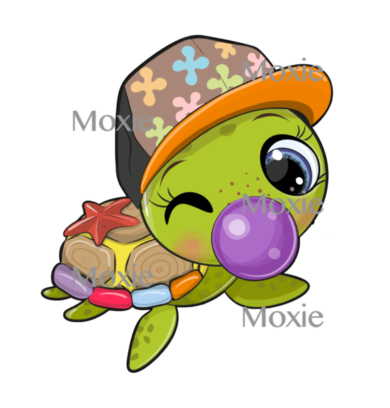 Turtle Bubblegum Decal &amp; Acrylic Blank COMBO