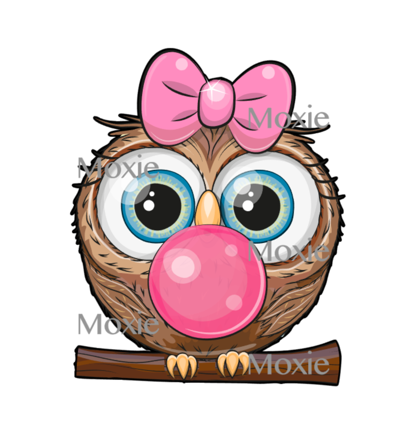 Owl Bubblegum Decal &amp; Acrylic Blank COMBO