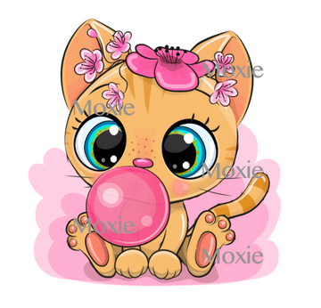 Kitten Bubblegum Decal & Acrylic Blank COMBO