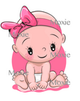 Baby Girl Decal & Acrylic Blank COMBO