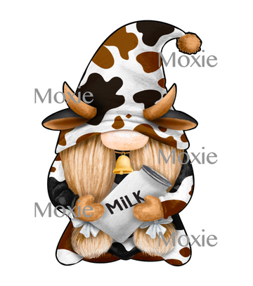 Cow Gnome Decal & Acrylic Blank COMBO