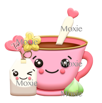 Tea Cup Decal & Acrylic Blank COMBO