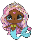 Dark Skin Mermaid Decal & Acrylic Blank COMBO