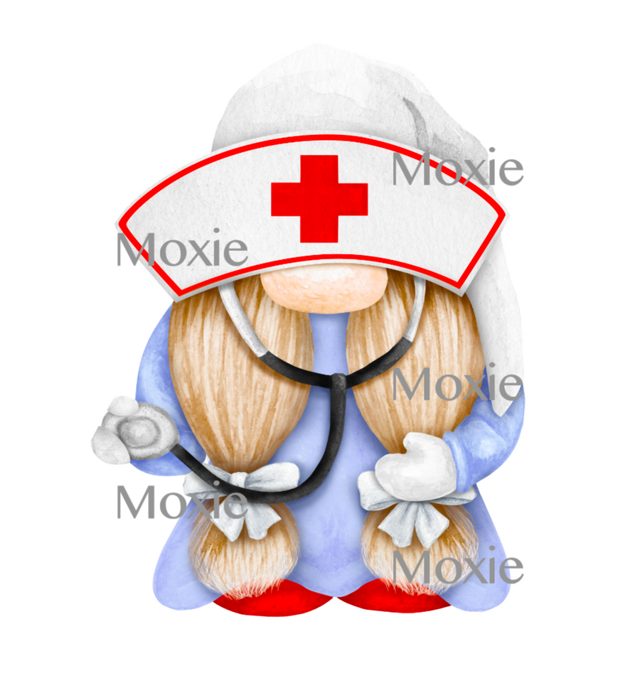 Nurse Gnome Decal & Acrylic Blank COMBO