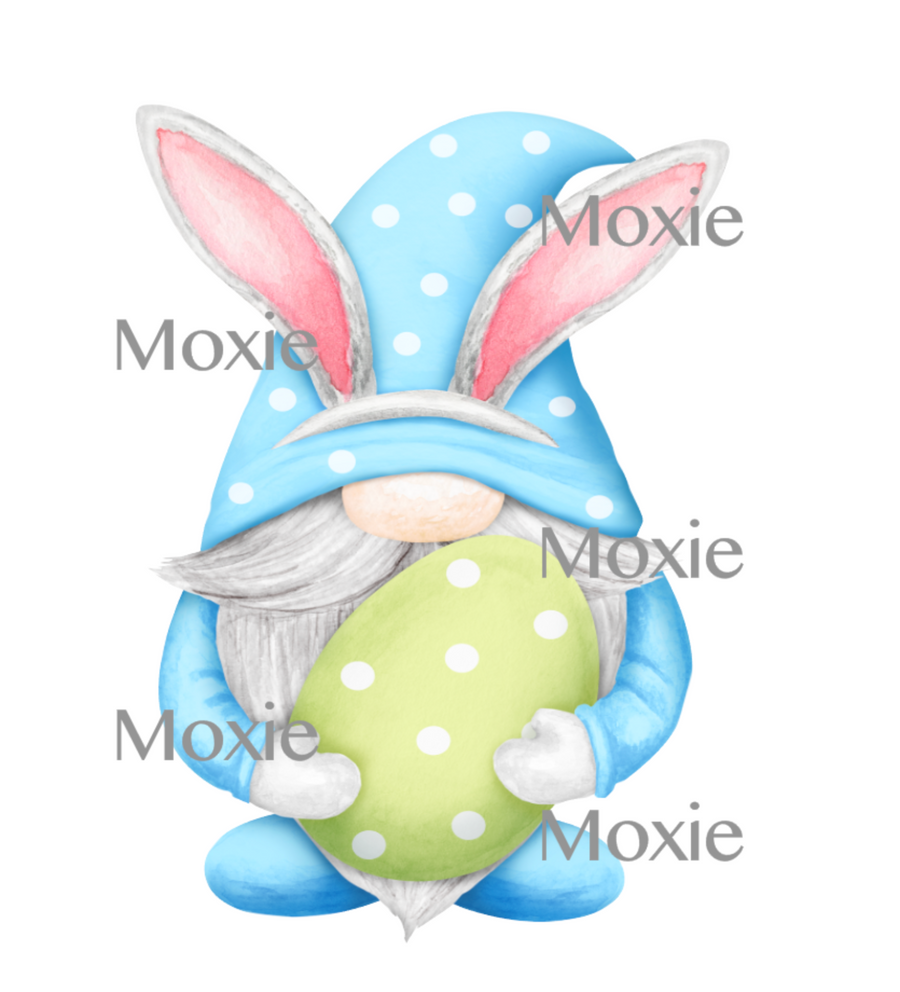 Blue Easter Gnome Decal & Acrylic Blank COMBO