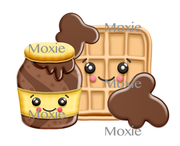 Chocolate Waffle Decal & Acrylic Blank COMBO