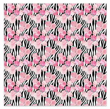 Floral Zebra Print Vinyl