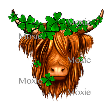 Highland Clover Cow Decal & Acrylic Blank COMBO