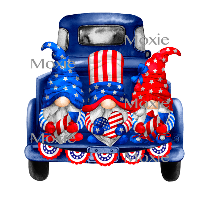 July 4th Truck Decal & Acrylic Blank COMBO