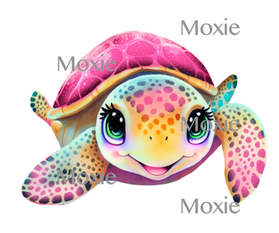 Cute Sea Turtle Decal & Acrylic Blank COMBO