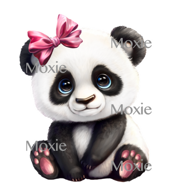 Baby Panda Decal & Acrylic Blank COMBO