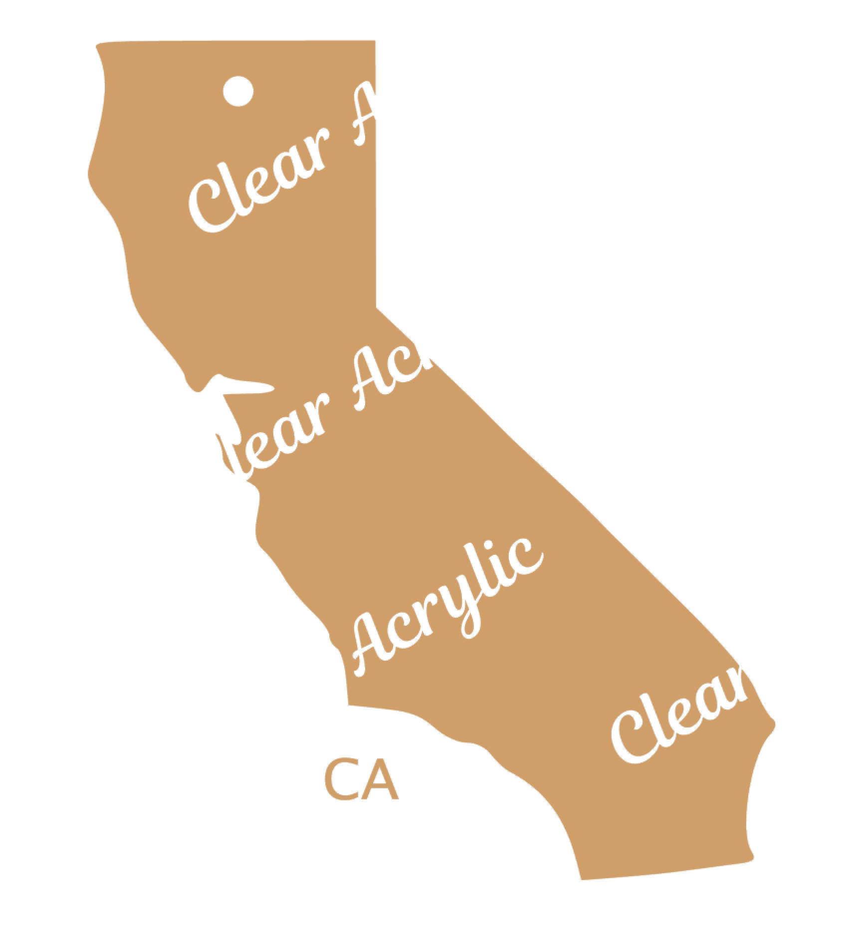 California State Acrylic Blank