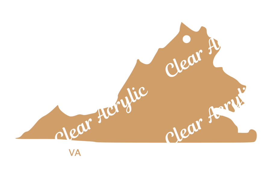 Virginia State Acrylic Blank