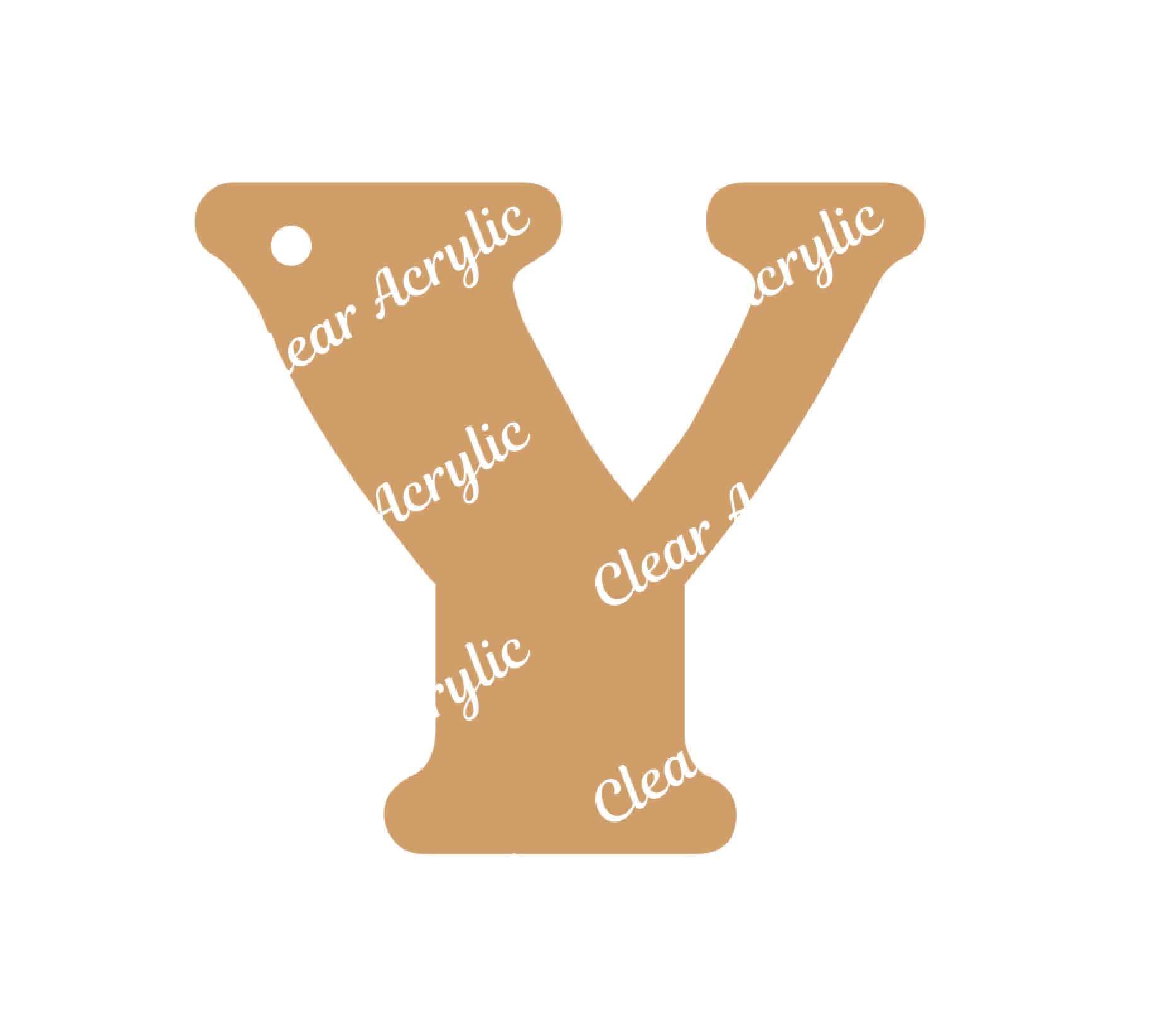 Alphabet Letter Y Clear Acrylic Blank for Keychain Ornaments