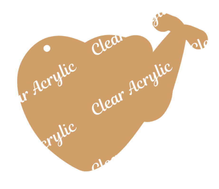 Nurse Doctor Heart Stethoscope Monogram Clear Acrylic Blank for Keychain Ornaments