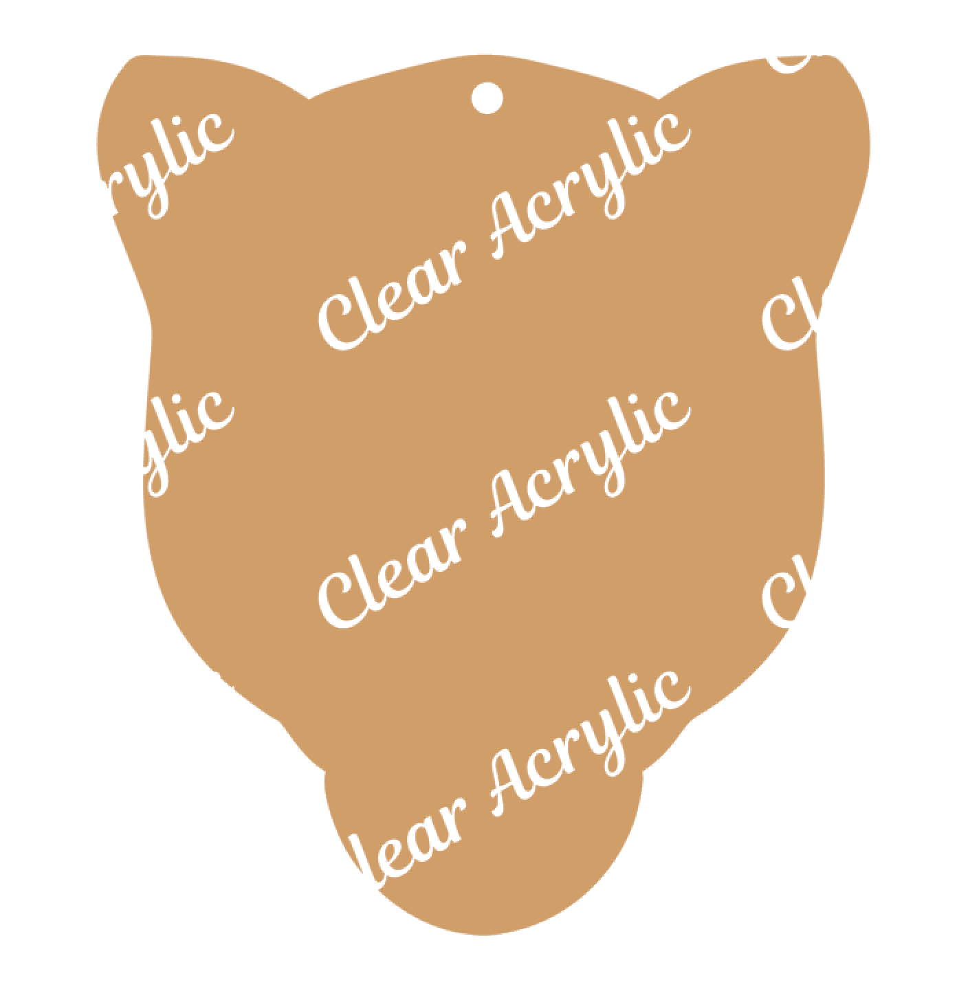 Panther Face Clear Acrylic Blank for Keychain Ornaments