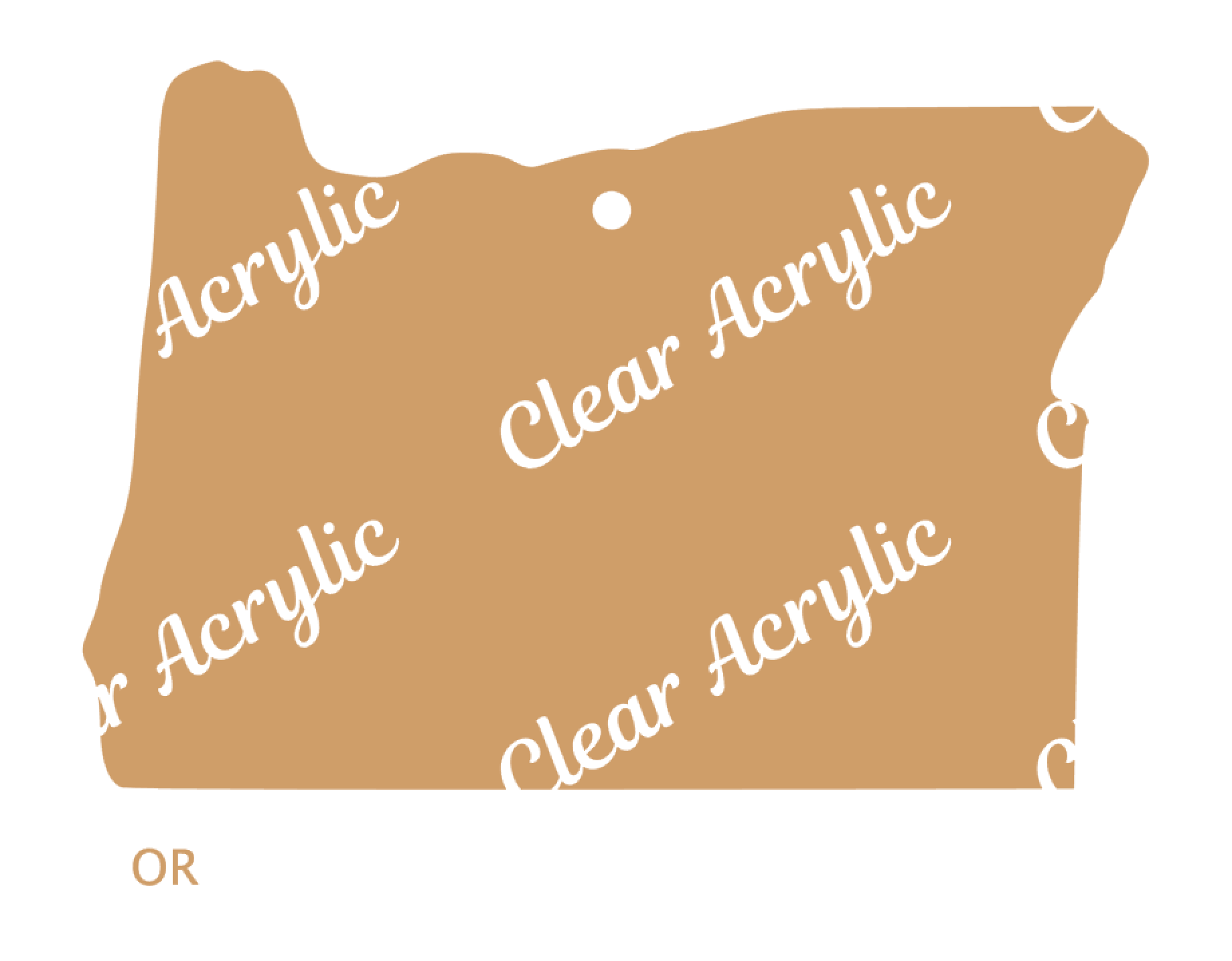 Oregon State Shape acrylic blank
