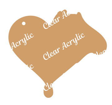Hair Stylist Dryer Heart Monogram Acrylic Blank