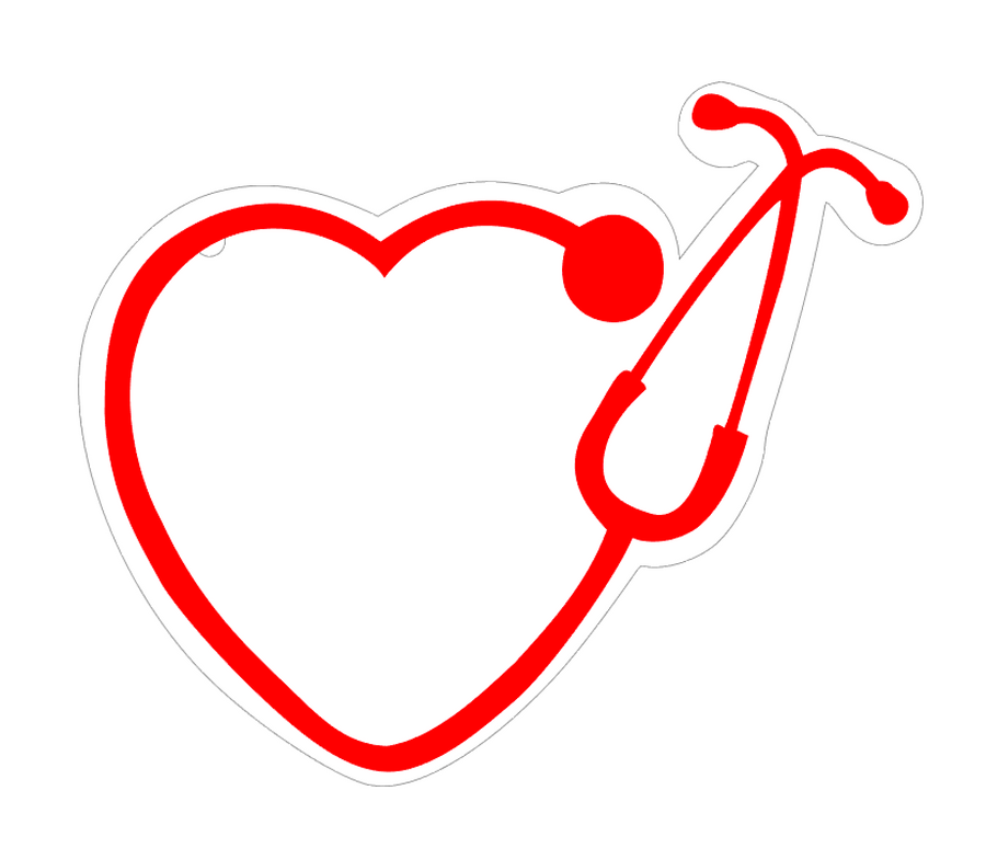 Nurse Heart Monogram Acrylic Blank