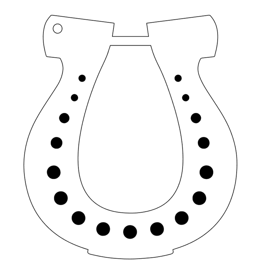 Lucky Horseshoe SVG for acrylic blank for keychains