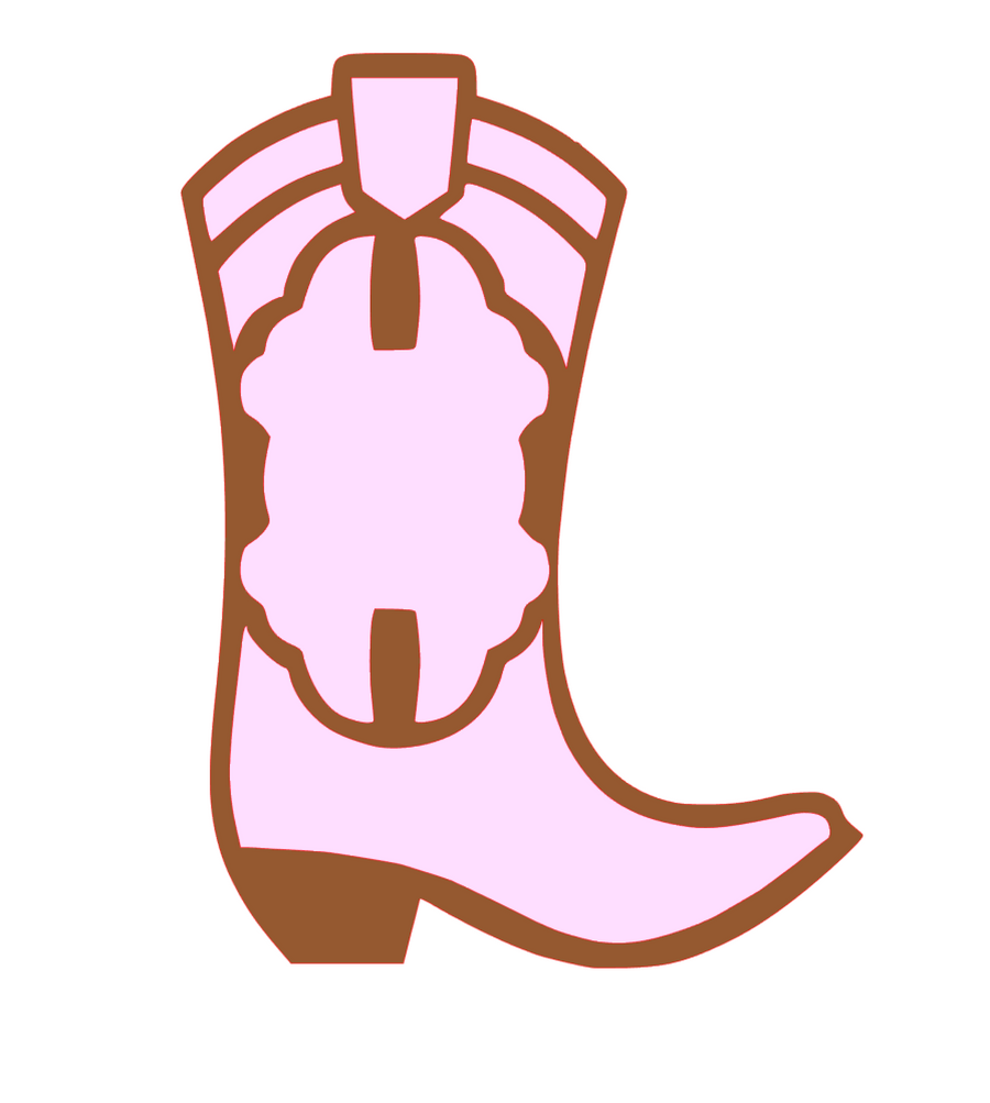 cowboy boot svg cut file for acrylic blank