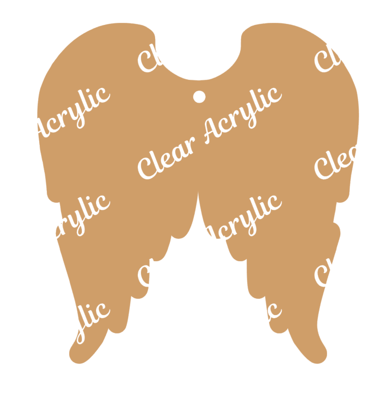 Angel Wings Acrylic plastic clear keychain ornament blank