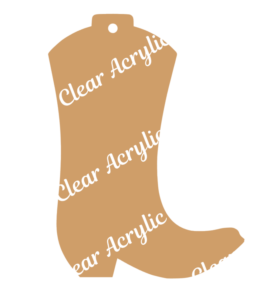 Cowboy Boot  Acrylic Blank for Keychain Ornaments