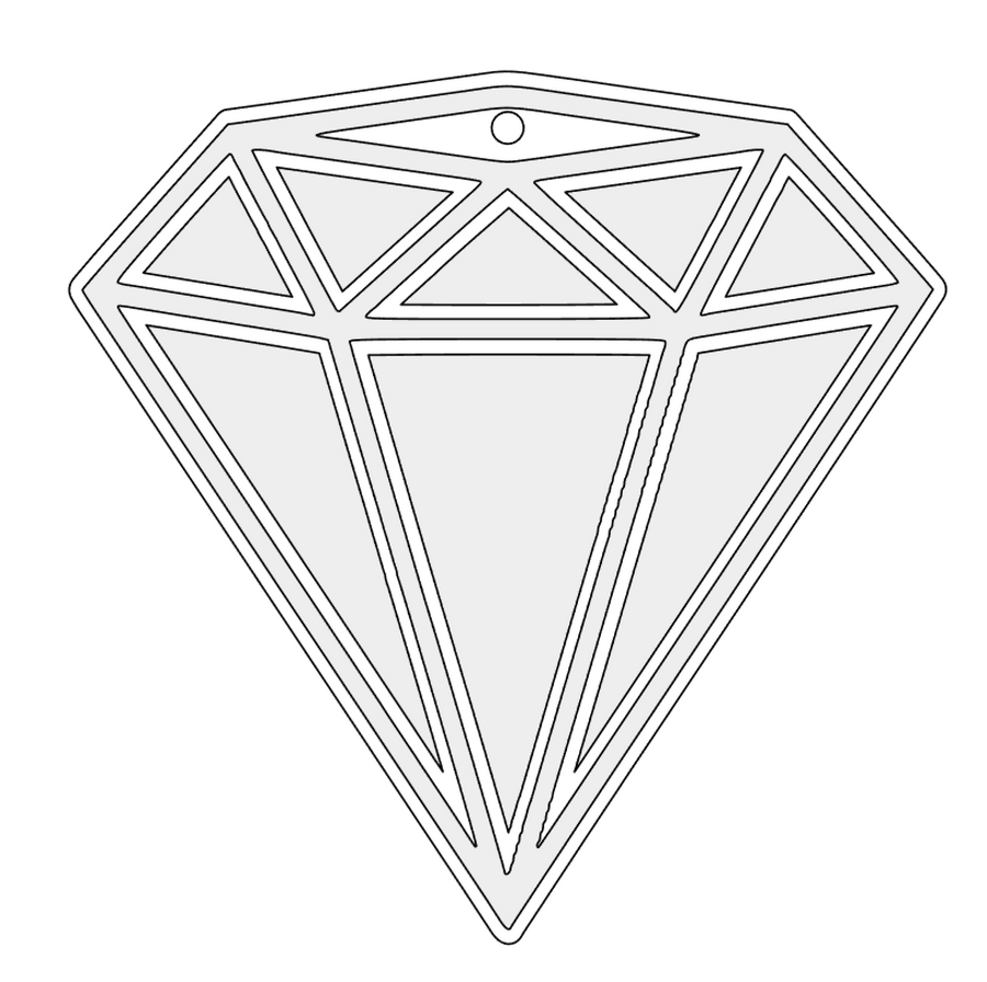 Diamond facets svg cut files for acrylic blank