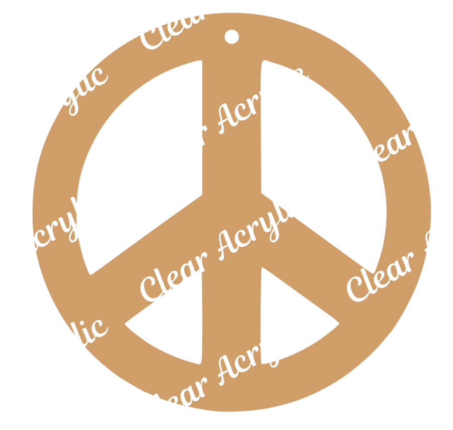 Peace Sign Acrylic Blank